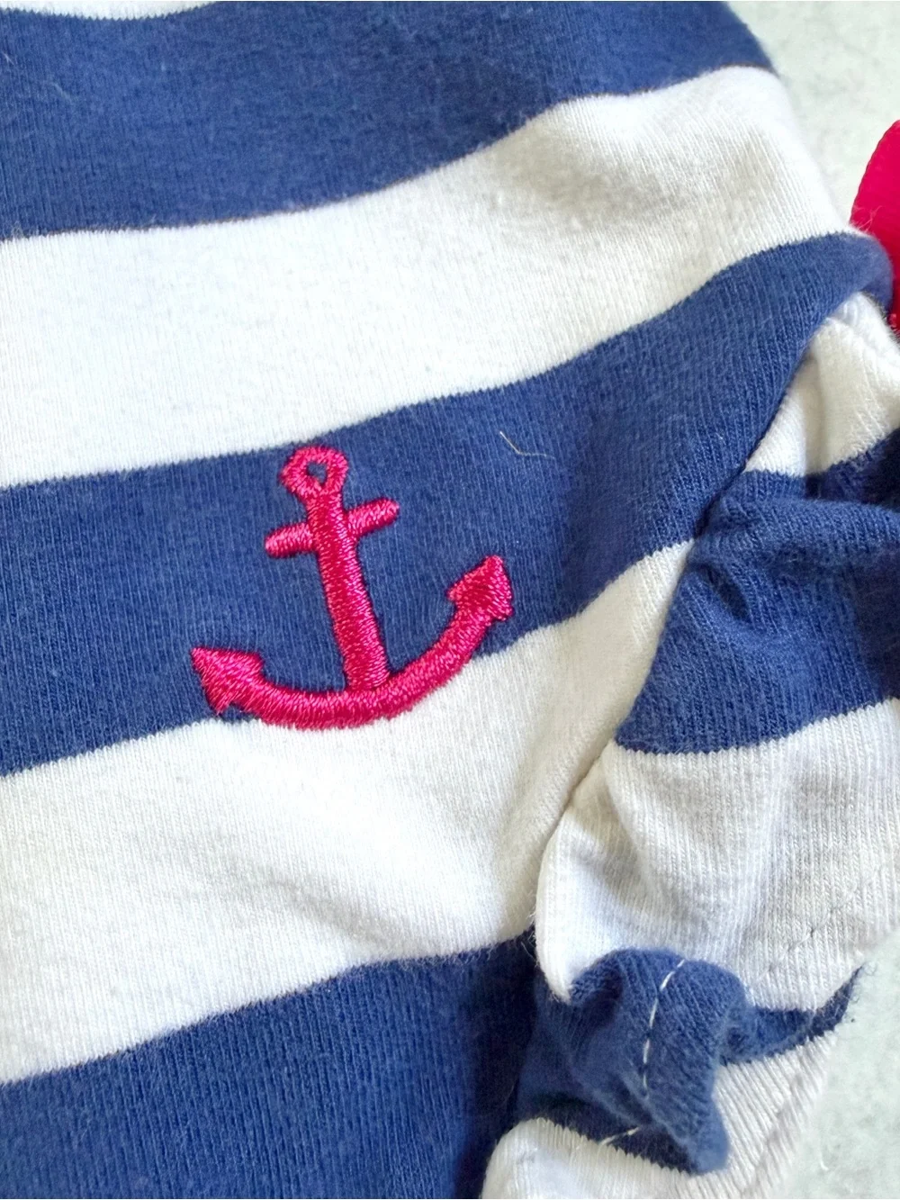 18M⚓️ Le Top Nautical Gingham Sailboat Stripe Swimsuit & Matching Terry Coverup